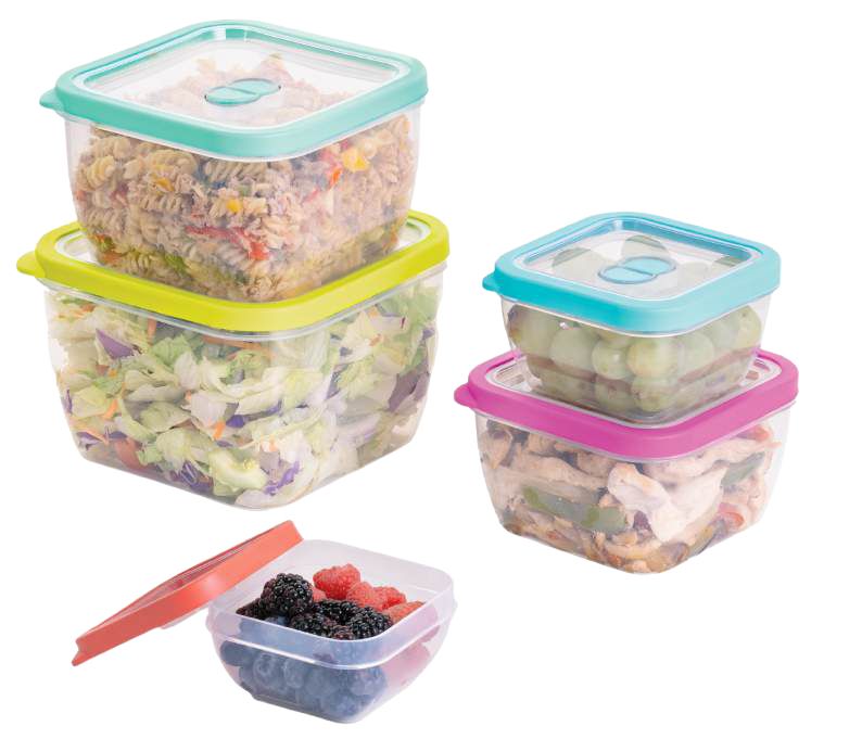 Set 5 Contenedores Gurmy Colors Betterware - ¡Almacenamiento Versátil Libre de BPA!