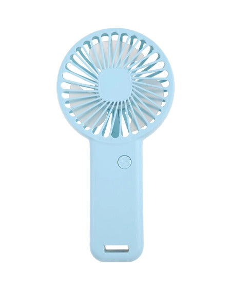 Mini Ventilador de Mano Portátil y Recargable (USB, Azul)